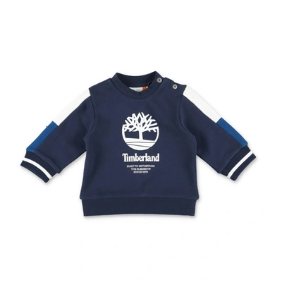 Timberland Babies' Boys Blue Cotton Logo Sweatshirt