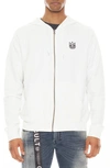 Cult Of Individuality French Full Zip Hooded Rock N Roll Sweatshirt In Vintage Cream