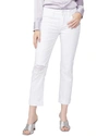 Paige Laurel Canyon High Waist Raw Hem Flare Leg Jeans In White