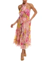 Rococo Sand Halter Midi Dress In Pink