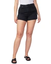 Paige Denim Allure Short Raw Hem Short In Black