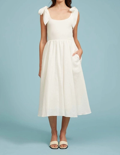 Lucy Paris Briela Tie Tank Dress In Cream In White