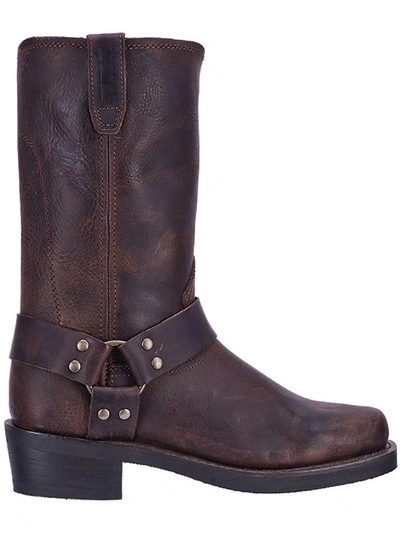Dingo Dean Mens Leather Block Heel Cowboy, Western Boots In Multi
