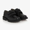 GEOX BOYS BLACK LEATHER SHOES