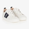 CHLOÉ GIRLS WHITE LEATHER TRAINERS