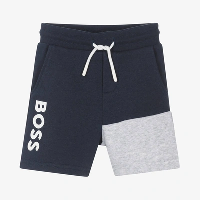 Hugo Boss Baby Boys Blue Logo Jersey Shorts