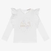 EVERYTHING MUST CHANGE GIRLS WHITE COTTON BUTTERFLY TOP