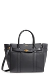 Mulberry Small Zipped Bayswater Leather Satchel In Black  