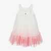 ANGEL'S FACE ANGEL'S FACE GIRLS WHITE & PINK TULLE OMBRÉ DRESS