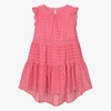 IDO JUNIOR IDO JUNIOR GIRLS PINK BRODERIE ANGLAISE DRESS