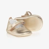 BEATRICE & GEORGE BABY GIRLS GOLD LEATHER PRE-WALKER SHOES