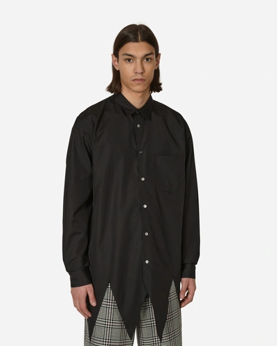 Comme Des Garçons Homme Deux Asymmetric Cotton Shirt In Black