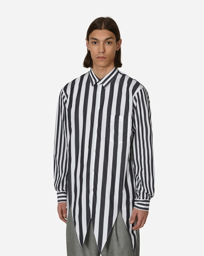 Comme Des Garçons Homme Deux Striped Long-sleeve Cotton Shirt In White