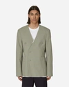 Kiko Kostadinov Oma Reversible Blazer Stone Yellow In Grey