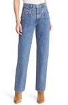 Slvrlake London High Waist Straight Leg Jeans In Satisfaction