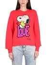 Philosophy Di Lorenzo Serafini Peanuts Wool Intarsia Sweater In Rosso