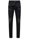 DSQUARED2 'COOL GUY' BLACK FIVE POCKETS JEANS WITH USED WASH IN STRETCH COTTON DENIM MAN