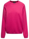 APC 'ROSANNA' FUCHSIA CREWNECK SWEATER WITH PERFORATED DETAILS IN COTTON AND CASHMERE WOMAN