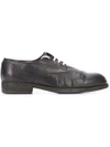 GUIDI CONTRAST LACE-UP DERBY SHOES,112HORSEFGBLKT12040398