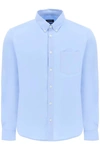 Apc Cotton Button-down Shirt In Blue