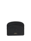 Apc A.p.c. Porte-cartes Demi-lune Accessories In Lzz Black