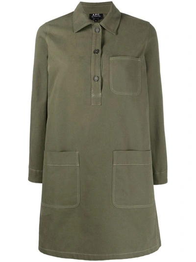 Apc A.p.c. Dressing Gown Aurelia Clothing In Jaa Kaki