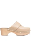 AEYDE AEYDE BIBI CALF LEATHER LATTE SHOES