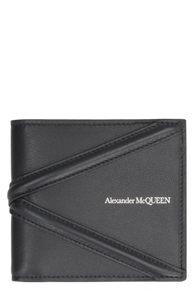 ALEXANDER MCQUEEN ALEXANDER MCQUEEN LEATHER FLAP-OVER WALLET