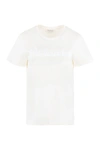 Alexander Mcqueen Beige T-shirt With Printed Graffiti Logo In Ivory