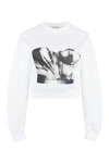 Alexander Mcqueen Printed Sweatshirt In White