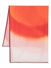 Alexander Mcqueen Alexander Mc Queen Printed Silk Blend Cotton Scarf In Pink