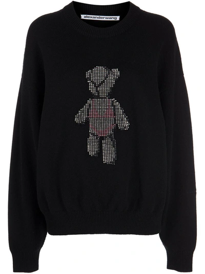 ALEXANDER WANG ALEXANDER WANG PULLOVER WITH CRYSTAL CLOTHING