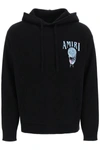 Amiri Crystal Ball Hooded Cashmere-blend Sweatshirt In Black