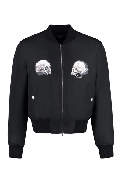 Amiri Dual Skull Bomber Jacket In Black