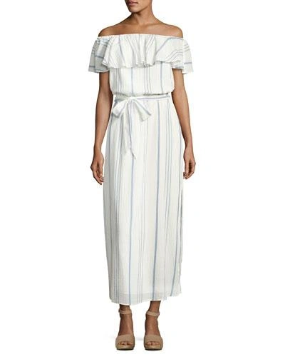 Joie Almante Striped Cotton Maxi Dress, White