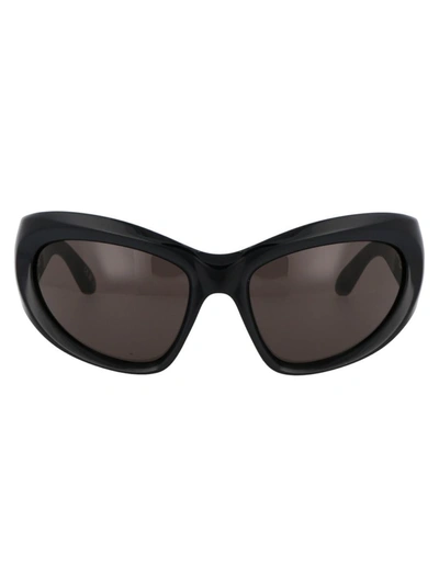 Balenciaga Bb0228s 001 Cat Eye Sunglasses In Grey