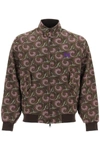 Baracuta X Needles Harrington Track Jacket In Jacquard Jersey In Multicolor