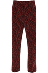 Baracuta X Needles Red Pants With Logo And Pattern In Multi