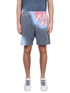 Msgm Gray Burro Studio Edition T-shirt In Multicolor