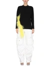 Attico Blanche Feather Trim Sweater In Black Viscose In Black
