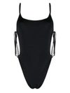 Blumarine Side Ties Onepiece Swimsuit In Black