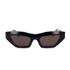 Bottega Veneta Acetate Black Sunglasses In Black