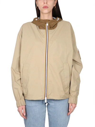 K-way Claudel 2.1 Amiable Silver Jacket In Beige