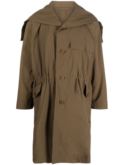 Issey Miyake Acclimation Coat In Brown