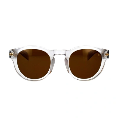 David Beckham Sunglasses In <p>sunglasses   Brown Oval Acetate Unisex Standard <br> Dimensions: Width Of The Lens 4