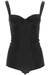 DOLCE & GABBANA DOLCE & GABBANA BALCONETTE SILK AND LACE BODY