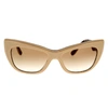 Dolce & Gabbana Dolce And Gabbana Gradient Light Brown Cat Eye Ladies Sunglasses Dg4417 338113 54 In Beige