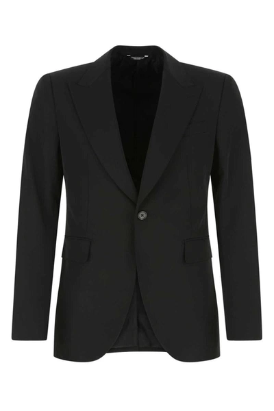 Dolce & Gabbana Sicilia Techno Fabric Jacket In Black