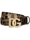 Dolce & Gabbana Calfskin Belt In Multicolour