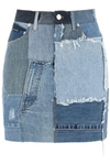 DOLCE & GABBANA DOLCE & GABBANA PATCHWORK DENIM MINI SKIRT